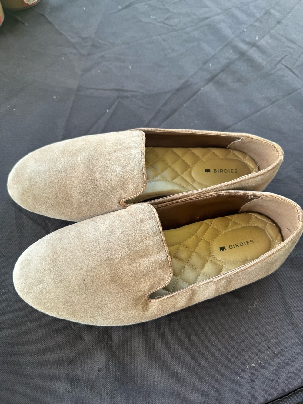 Birdies Men’s Beige Suede Slip-On Loafers